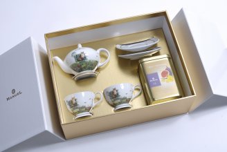 Dárková krabice Manuel - konvička, 2 malé šálky, sypaný čaj