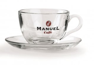 Skleněný šálek na cappuccino MANUEL