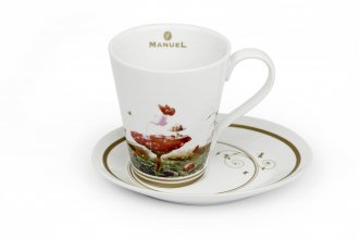 Šálek na čaj Manuel s motivem MOTÝL, velký